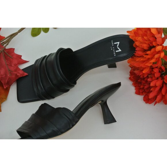 Marc Fisher Ltd Black Leather Strappy Sandals Size 8M - Picture 8 of 10